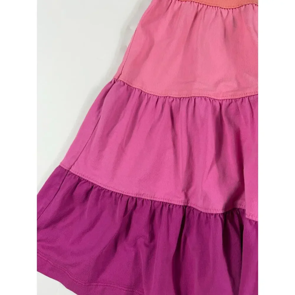 Hanna Andersson Pink Ombre Tiered Tank Dress Size 4 100 cm